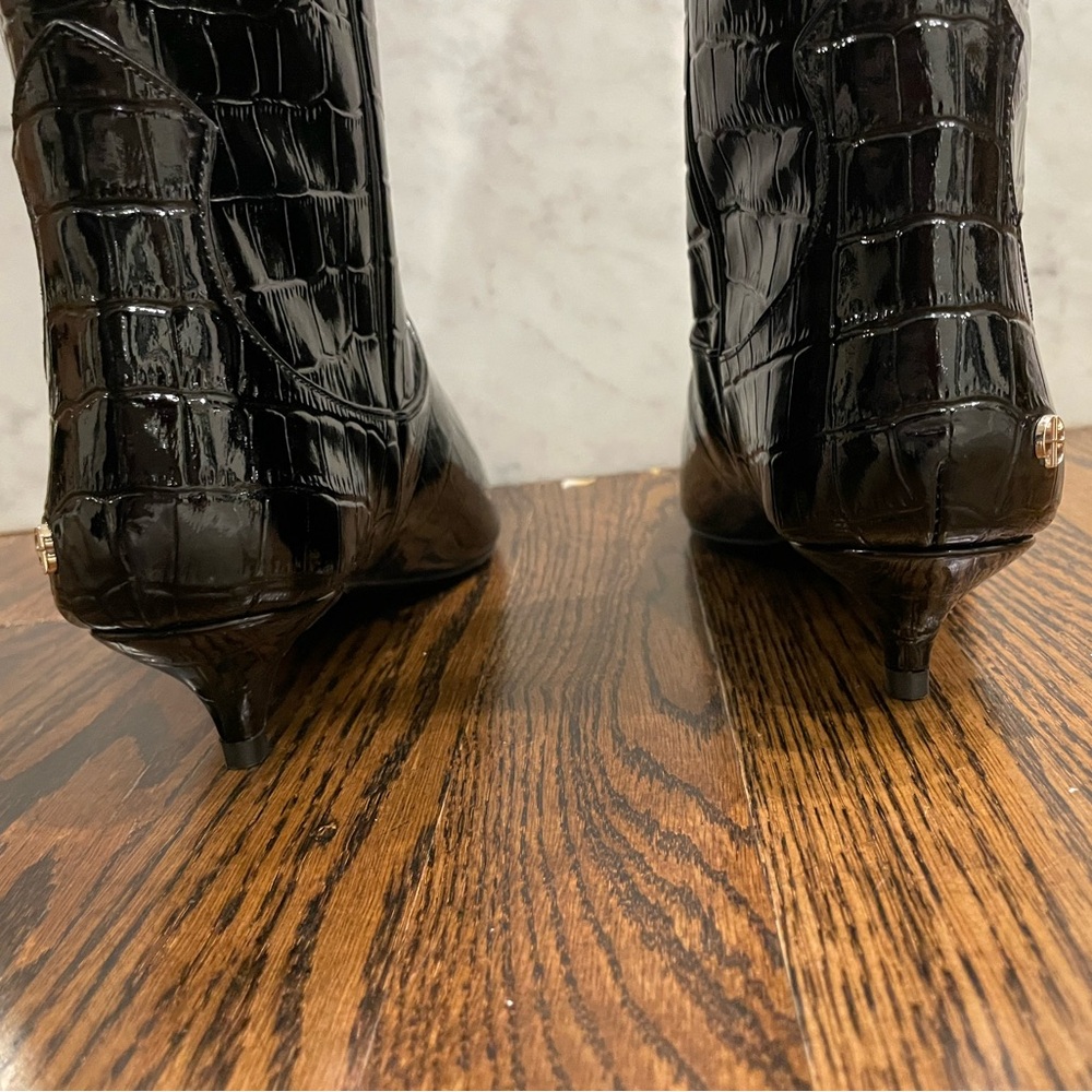 Anine Bing TALL RAE BOOTS - BLACK EMBOSSED NIB size 38 - Picture 10 of 11